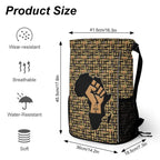 African Pride (Black) Sports Drawstring Bag (6 Colors Available) - Conscious Apparel Store