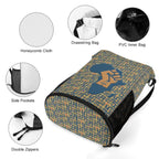 African Pride (Blue) Sports Drawstring Bag (6 Colors Available) - Conscious Apparel Store