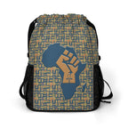 African Pride (Blue) Sports Drawstring Bag (6 Colors Available) - Conscious Apparel Store