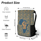 African Pride (Blue) Sports Drawstring Bag (6 Colors Available) - Conscious Apparel Store