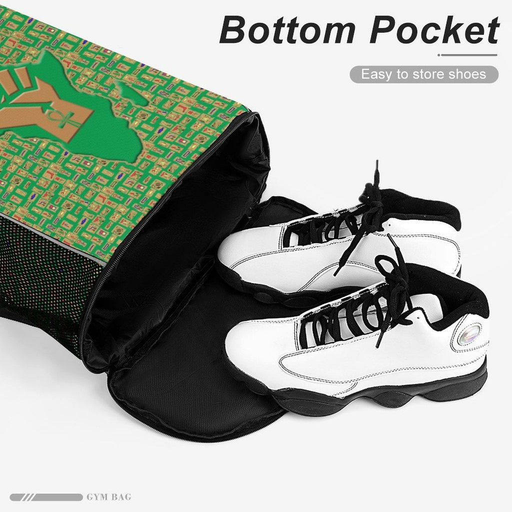 African Pride (Green) Sports Drawstring Bag (6 Colors Available) - Conscious Apparel Store