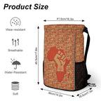African Pride (Red-Rust) Sports Drawstring Bag (6 Colors Available) - Conscious Apparel Store