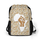 African Pride (White) Sports Drawstring Bag (6 Colors Available) - Conscious Apparel Store