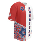 American Soccer Themed Button-Down Sport Jersey - Conscious Apparel Store