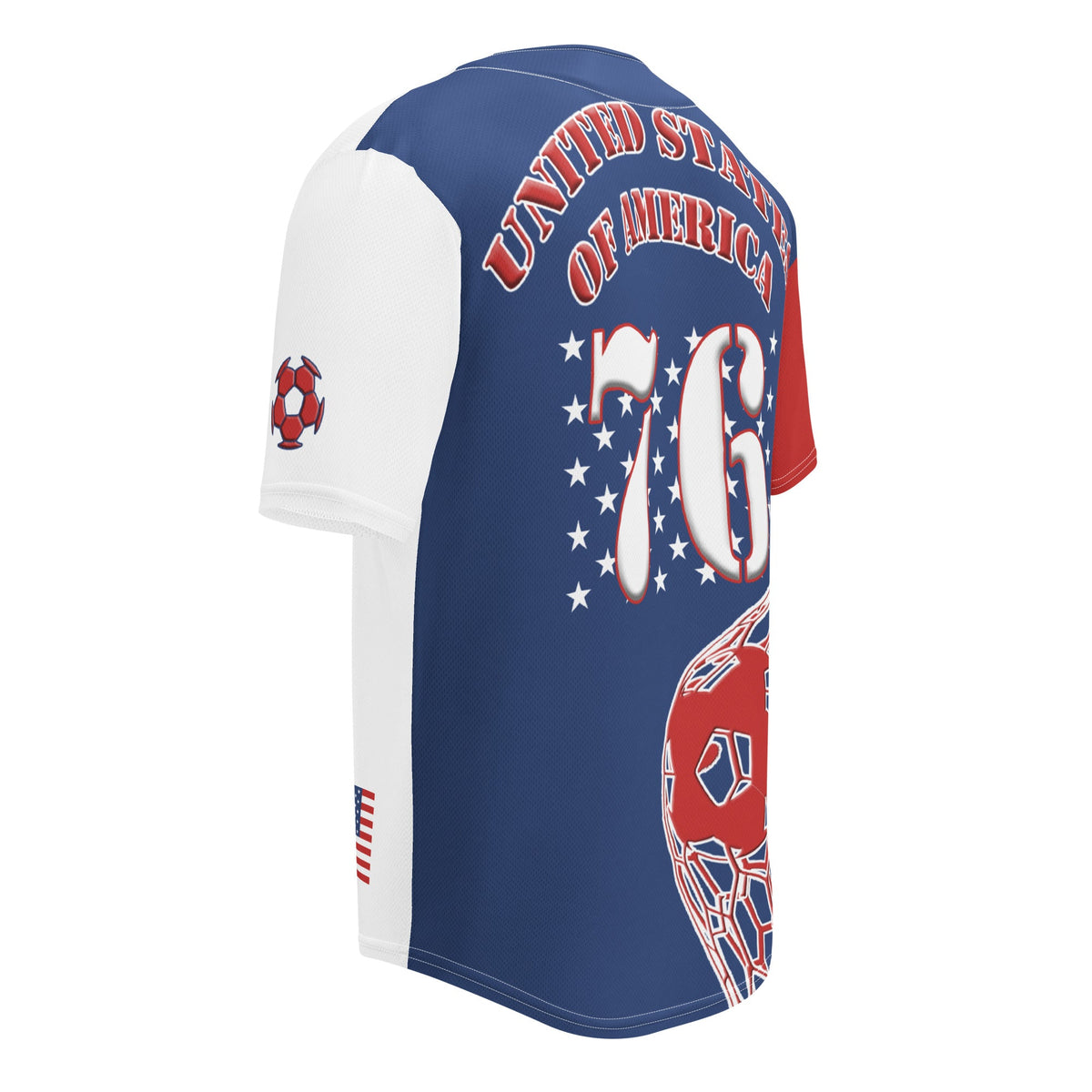 American Soccer Themed Button-Down Sport Jersey - Conscious Apparel Store