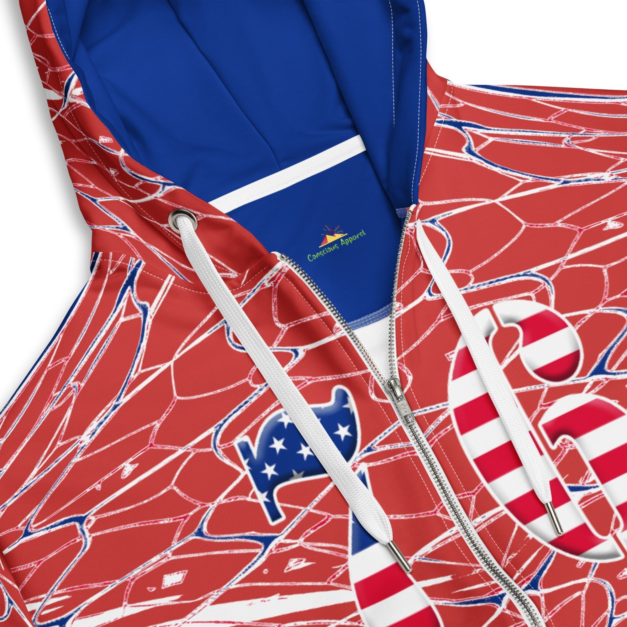 American Soccer Unisex zip hoodie - Conscious Apparel Store