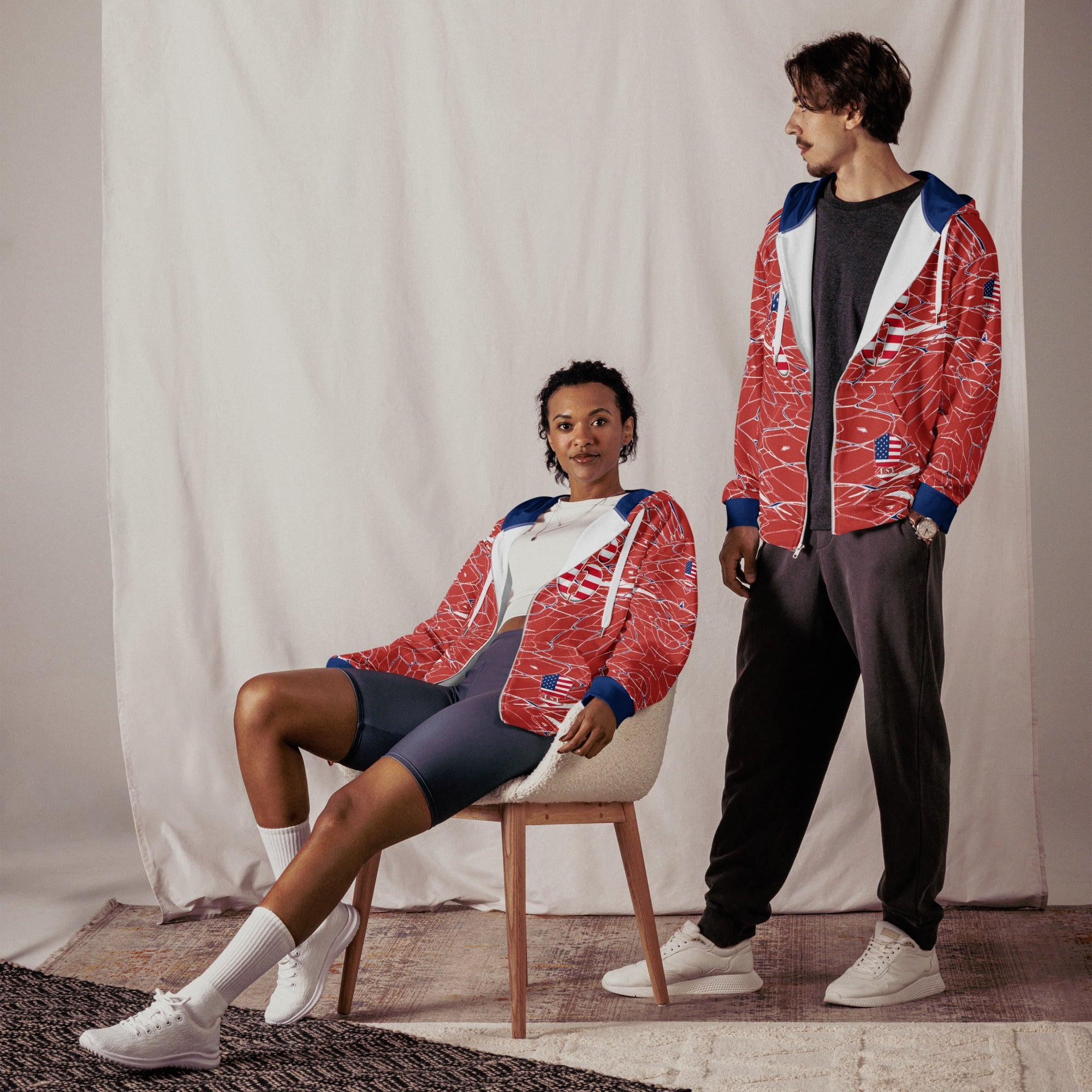 American Soccer Unisex zip hoodie - Conscious Apparel Store