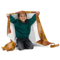 Ancient Egyptian Temple Art Throw Blanket - Conscious Apparel Store