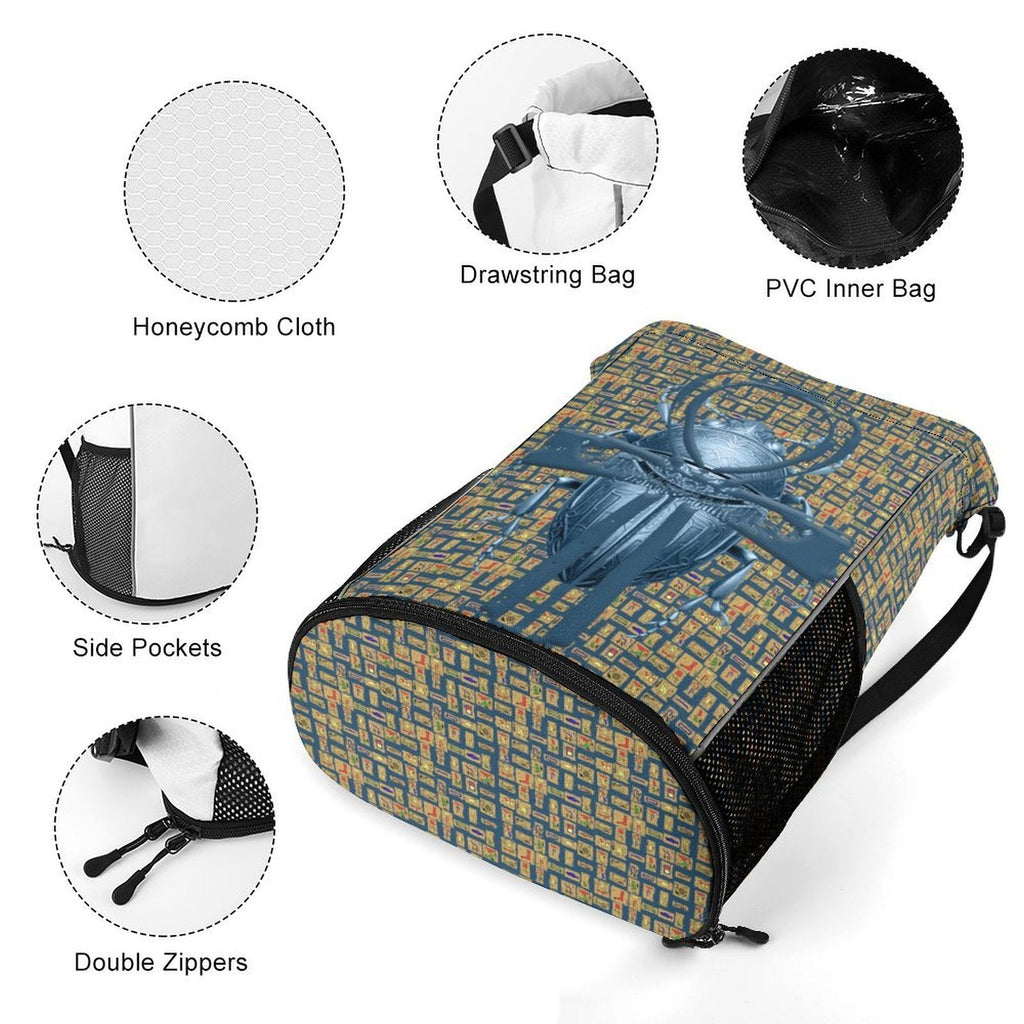 Ancient Nubia (Blue) Sports Drawstring Bag (6 Colors Available) - Conscious Apparel Store