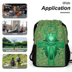 Ancient Nubia (Green) Sports Drawstring Bag (6 Colors Available) - Conscious Apparel Store