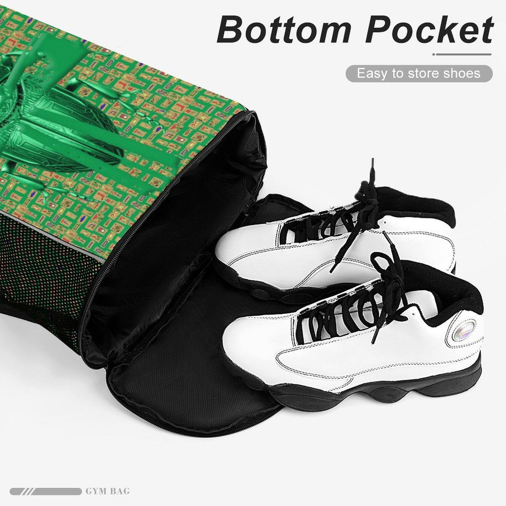 Ancient Nubia (Green) Sports Drawstring Bag (6 Colors Available) - Conscious Apparel Store