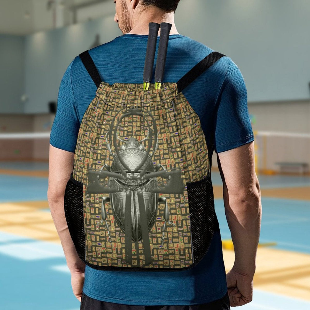 Ancient Nubia (Olive) Sports Drawstring Bag (6 Colors Available) - Conscious Apparel Store