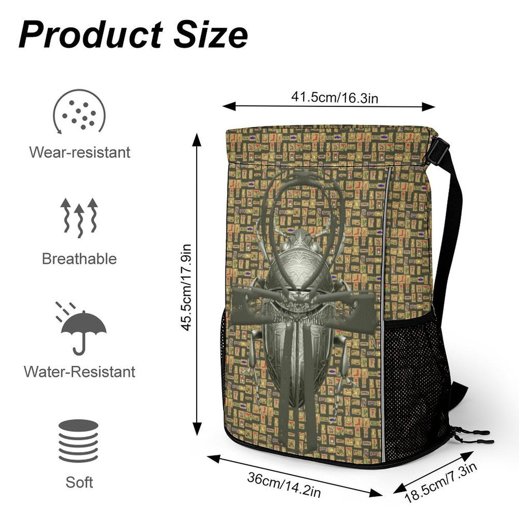 Ancient Nubia (Olive) Sports Drawstring Bag (6 Colors Available) - Conscious Apparel Store