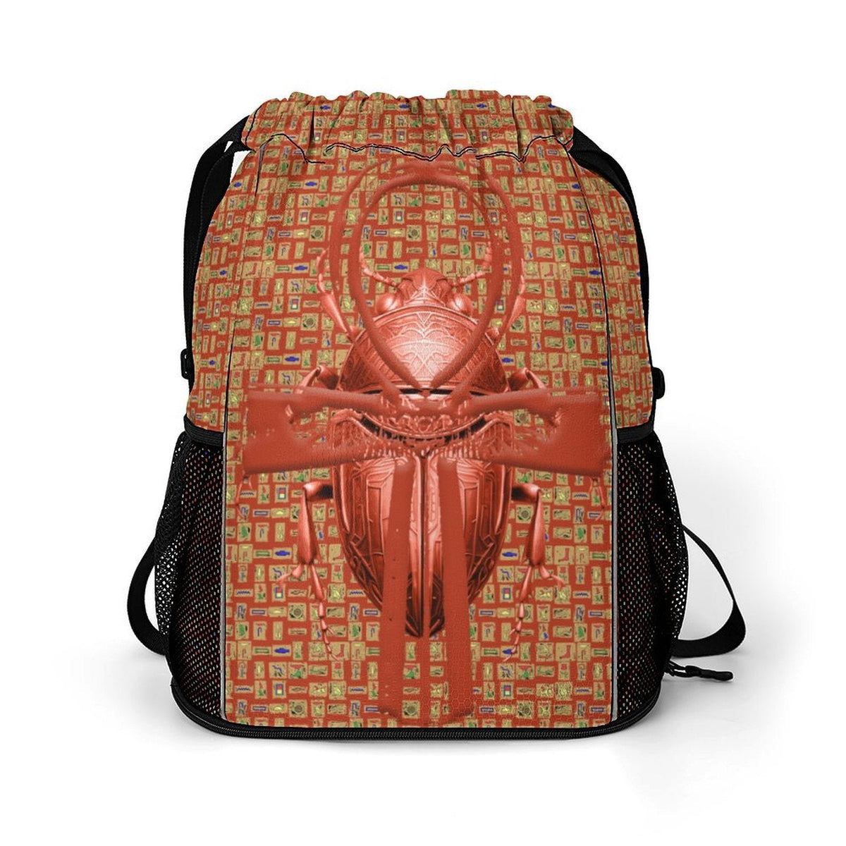 Ancient Nubia (Red-Rust) Sports Drawstring Bag (6 Colors Available) - Conscious Apparel Store