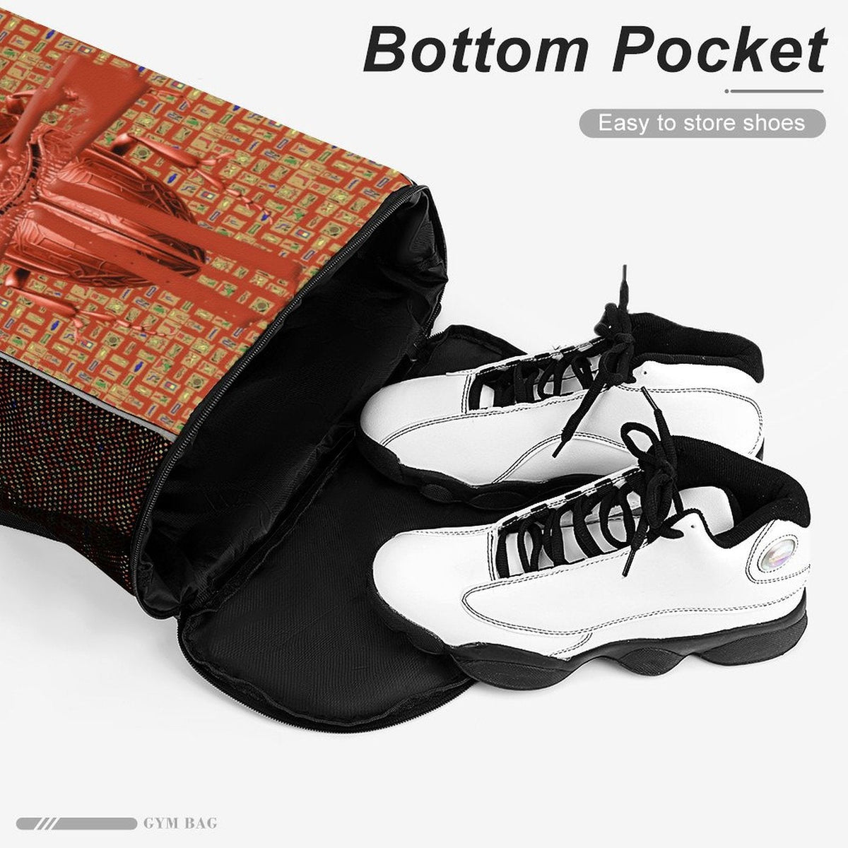 Ancient Nubia (Red-Rust) Sports Drawstring Bag (6 Colors Available) - Conscious Apparel Store