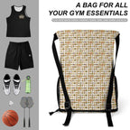 Ancient Nubia (White) Sports Drawstring Bag (6 Colors Available) - Conscious Apparel Store