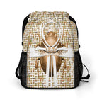 Ancient Nubia (White) Sports Drawstring Bag (6 Colors Available) - Conscious Apparel Store