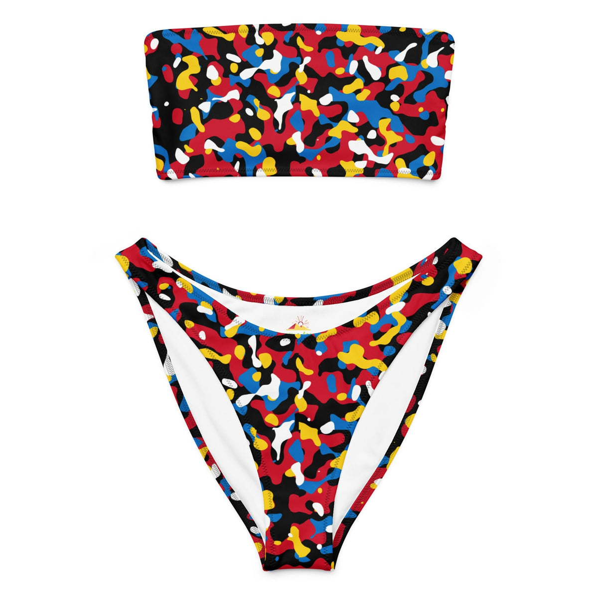 Antigua & Barbuda Flag bandeau bikini - Conscious Apparel Store