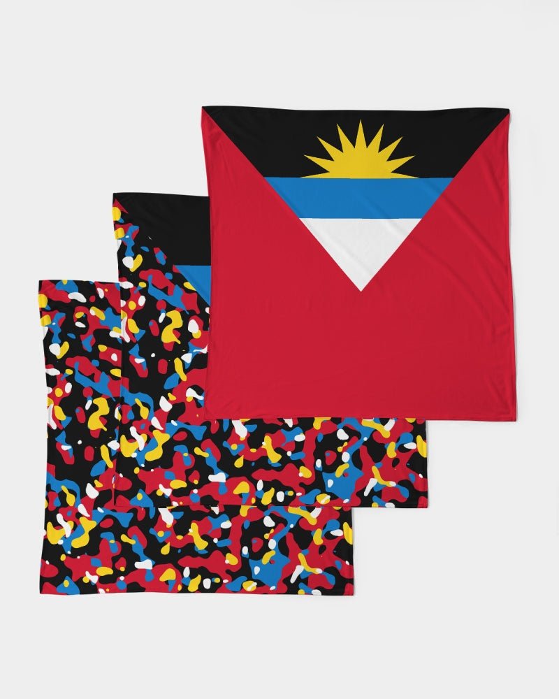 Antigua & Barbuda Flag Camo Bandana Set - Conscious Apparel Store