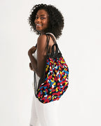 Antigua & Barbuda Flag Camo Canvas Drawstring Bag - Conscious Apparel Store
