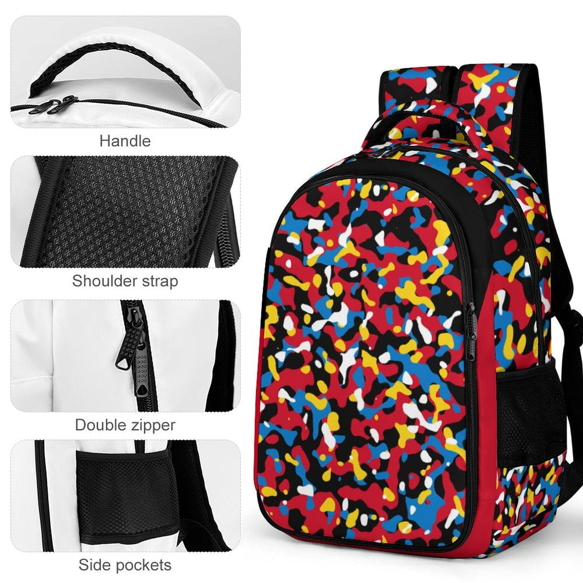 Antigua & Barbuda Flag Camo Casual Backpack - Conscious Apparel Store