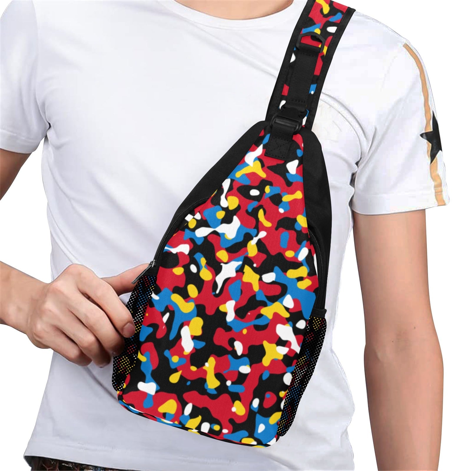 Antigua & Barbuda Flag Camo Casual Chest Bag - Conscious Apparel Store