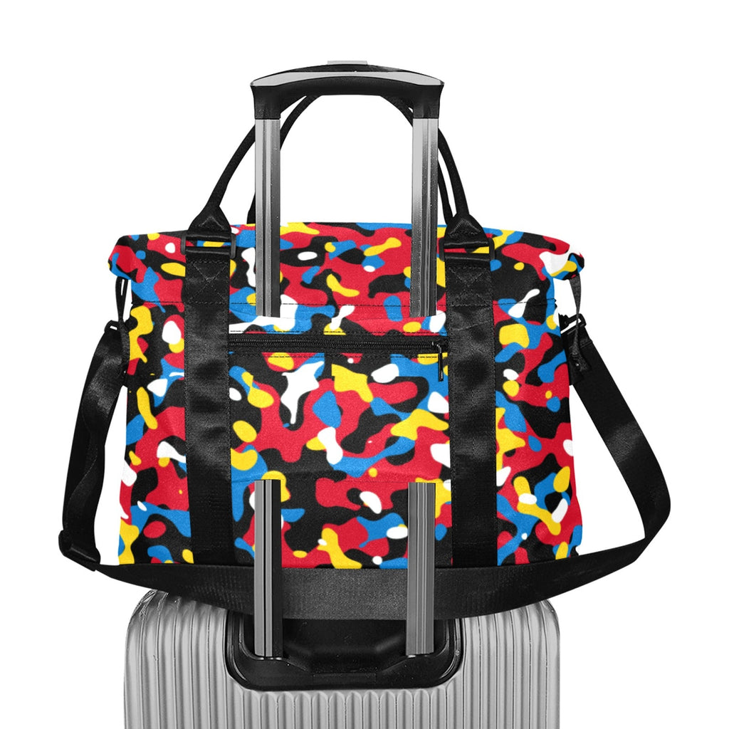 Antigua & Barbuda Flag Camo Large Capacity Duffle Bag - Conscious Apparel Store