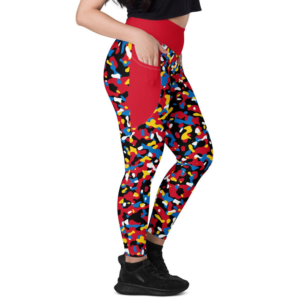 Antigua & Barbuda Flag Camo Leggings with pockets - Conscious Apparel Store