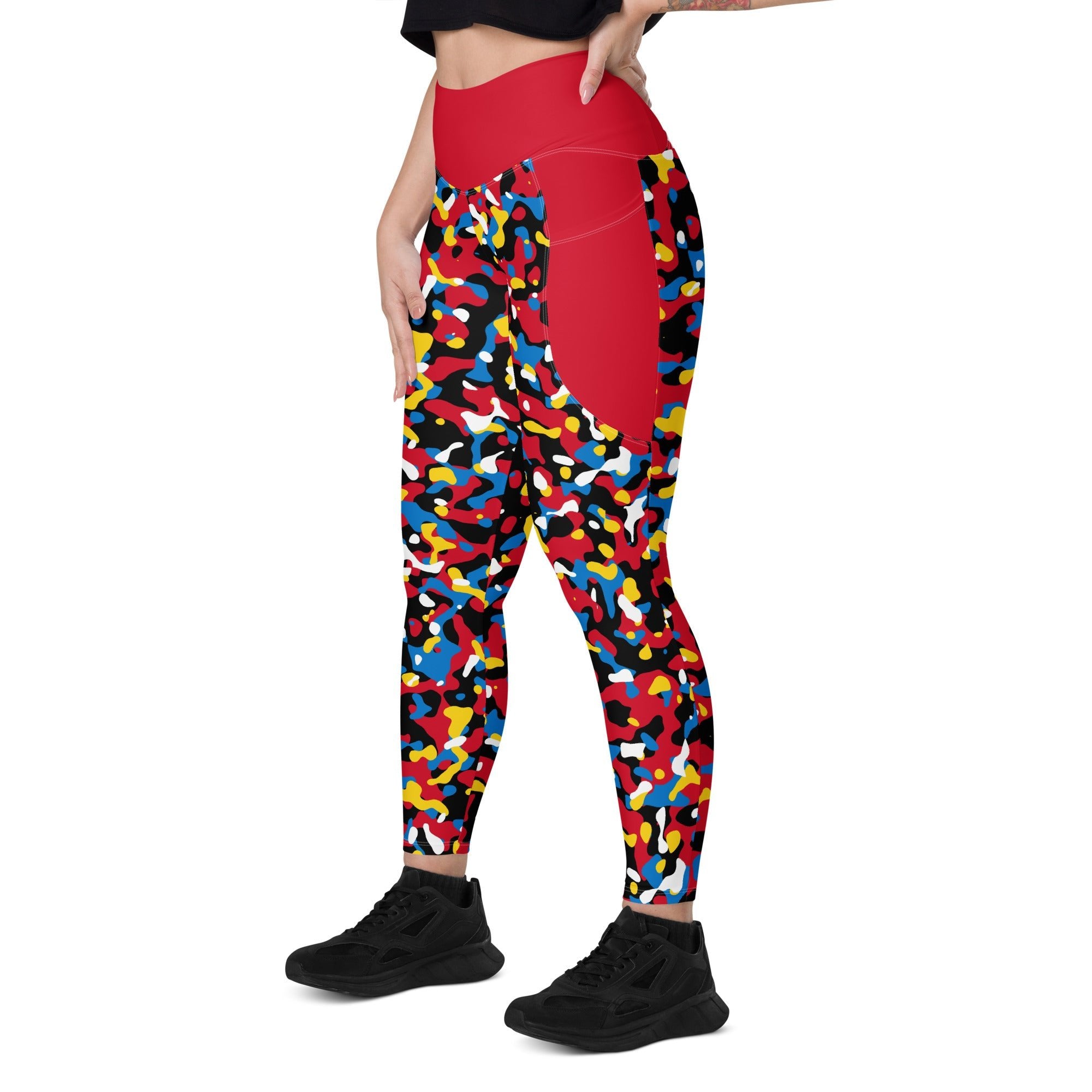 Antigua & Barbuda Flag Camo Leggings with pockets - Conscious Apparel Store