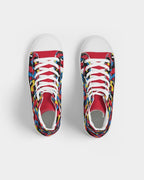Antigua & Barbuda Flag Camo Men's Hightop Canvas Shoe - Conscious Apparel Store