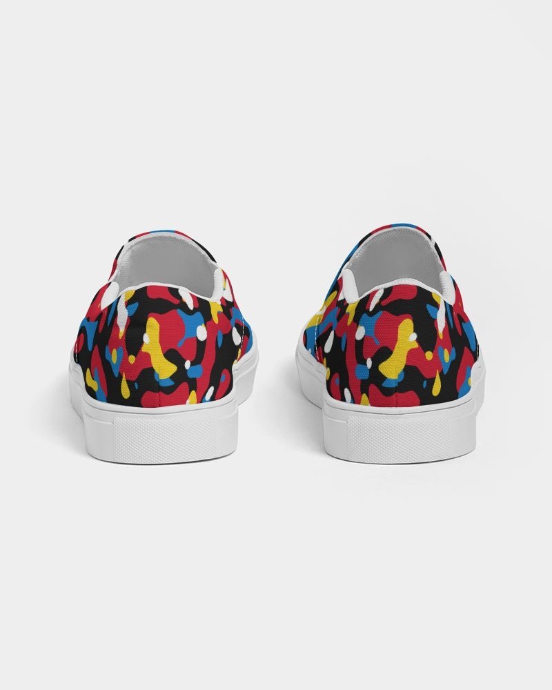 Antigua & Barbuda Flag Camo Men's Slip-On Canvas Shoe - Conscious Apparel Store