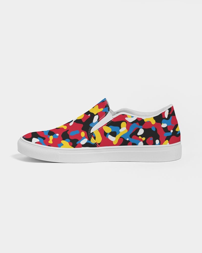 Antigua & Barbuda Flag Camo Men's Slip - On Canvas Shoe - Conscious Apparel Store
