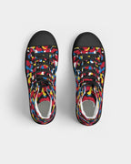 Antigua & Barbuda Flag Camo Women's Hightop Canvas Shoe - Black - Conscious Apparel Store