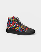 Antigua & Barbuda Flag Camo Women's Hightop Canvas Shoe  - Black - Conscious Apparel Store