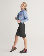 Antigua & Barbuda Flag Camo Women's Hightop Canvas Shoe  - Black - Conscious Apparel Store