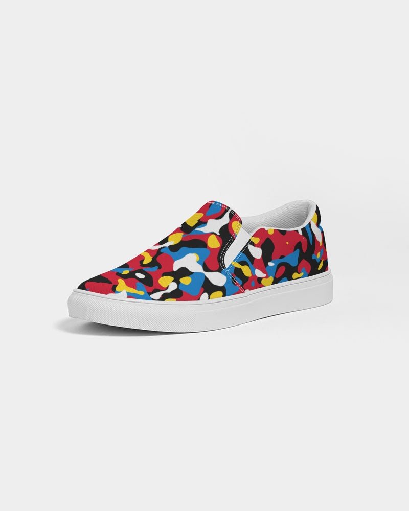 Antigua & Barbuda Flag Camo Women's Slip - On Canvas Shoe - Conscious Apparel Store