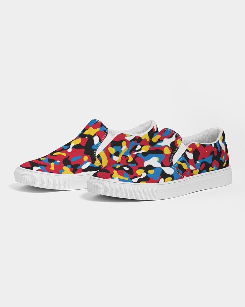 Antigua & Barbuda Flag Camo Women's Slip-On Canvas Shoe - Conscious Apparel Store