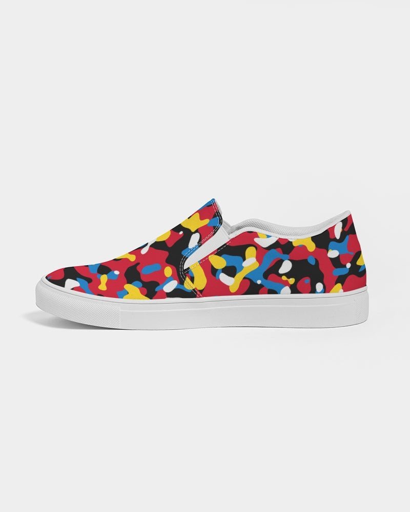 Antigua & Barbuda Flag Camo Women's Slip-On Canvas Shoe - Conscious Apparel Store