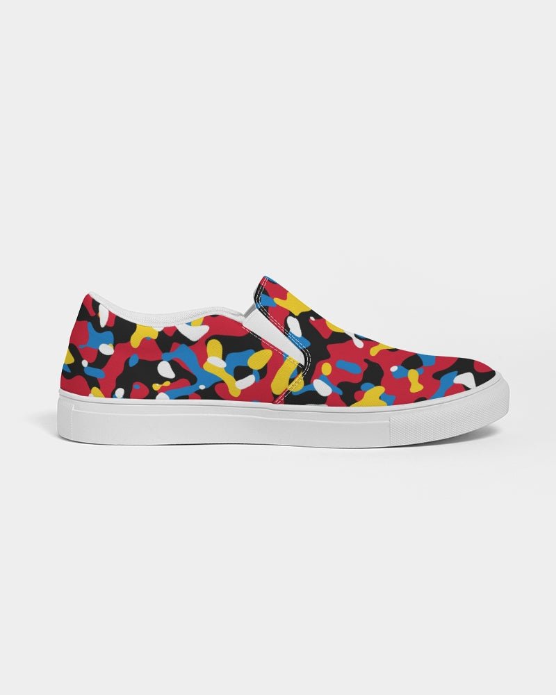 Antigua & Barbuda Flag Camo Women's Slip - On Canvas Shoe - Conscious Apparel Store