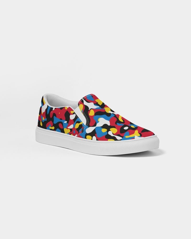 Antigua & Barbuda Flag Camo Women's Slip-On Canvas Shoe - Conscious Apparel Store