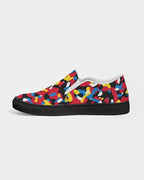 Antigua & Barbuda Flag Camo Women's Slip-On Canvas Shoe - Black - Conscious Apparel Store
