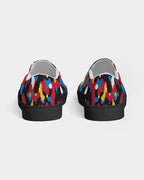 Antigua & Barbuda Flag Camo Women's Slip-On Canvas Shoe - Black - Conscious Apparel Store