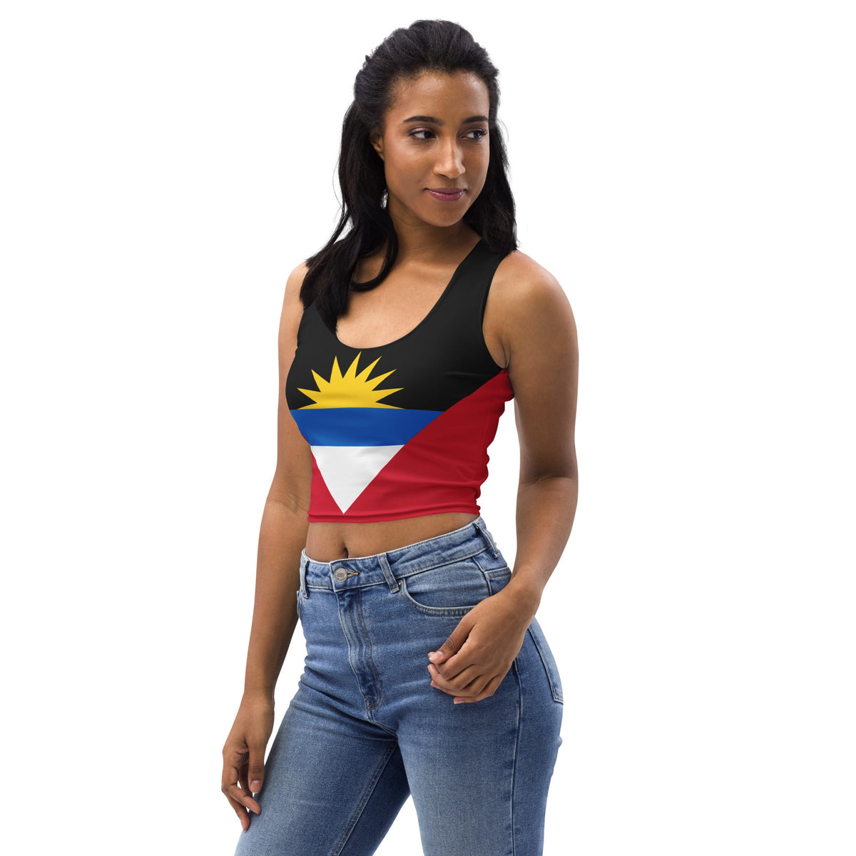 Antigua & Barbuda Flag Crop Top - Conscious Apparel Store