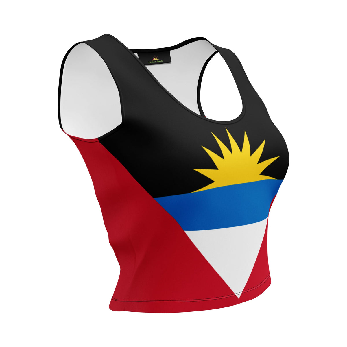 Antigua & Barbuda Flag Crop Top - Conscious Apparel Store