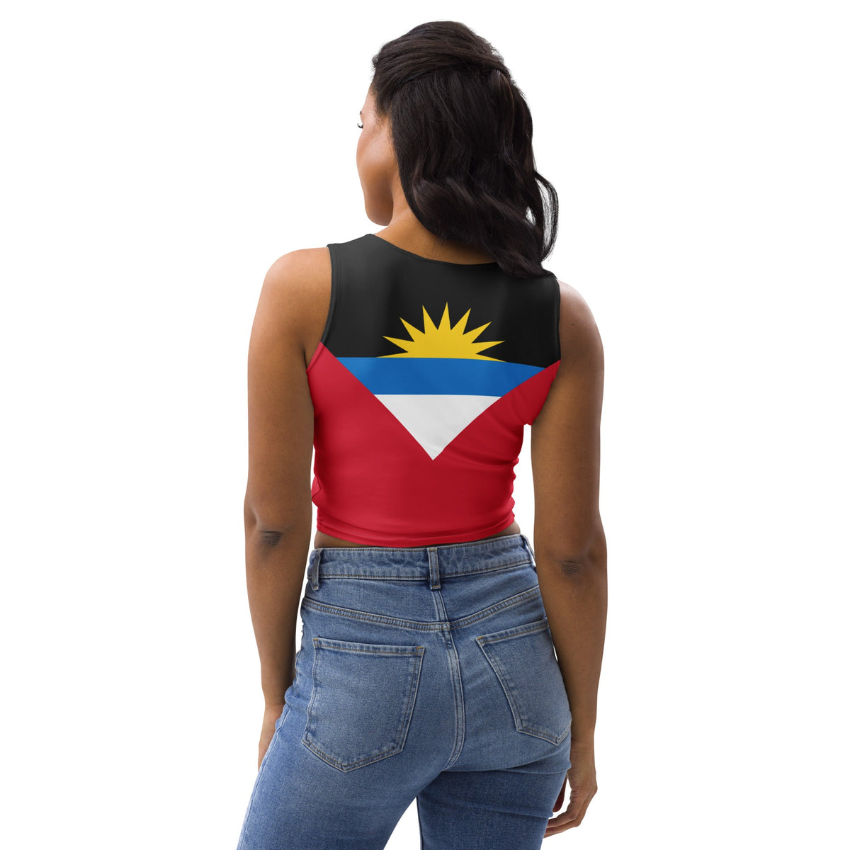 Antigua & Barbuda Flag Crop Top - Conscious Apparel Store