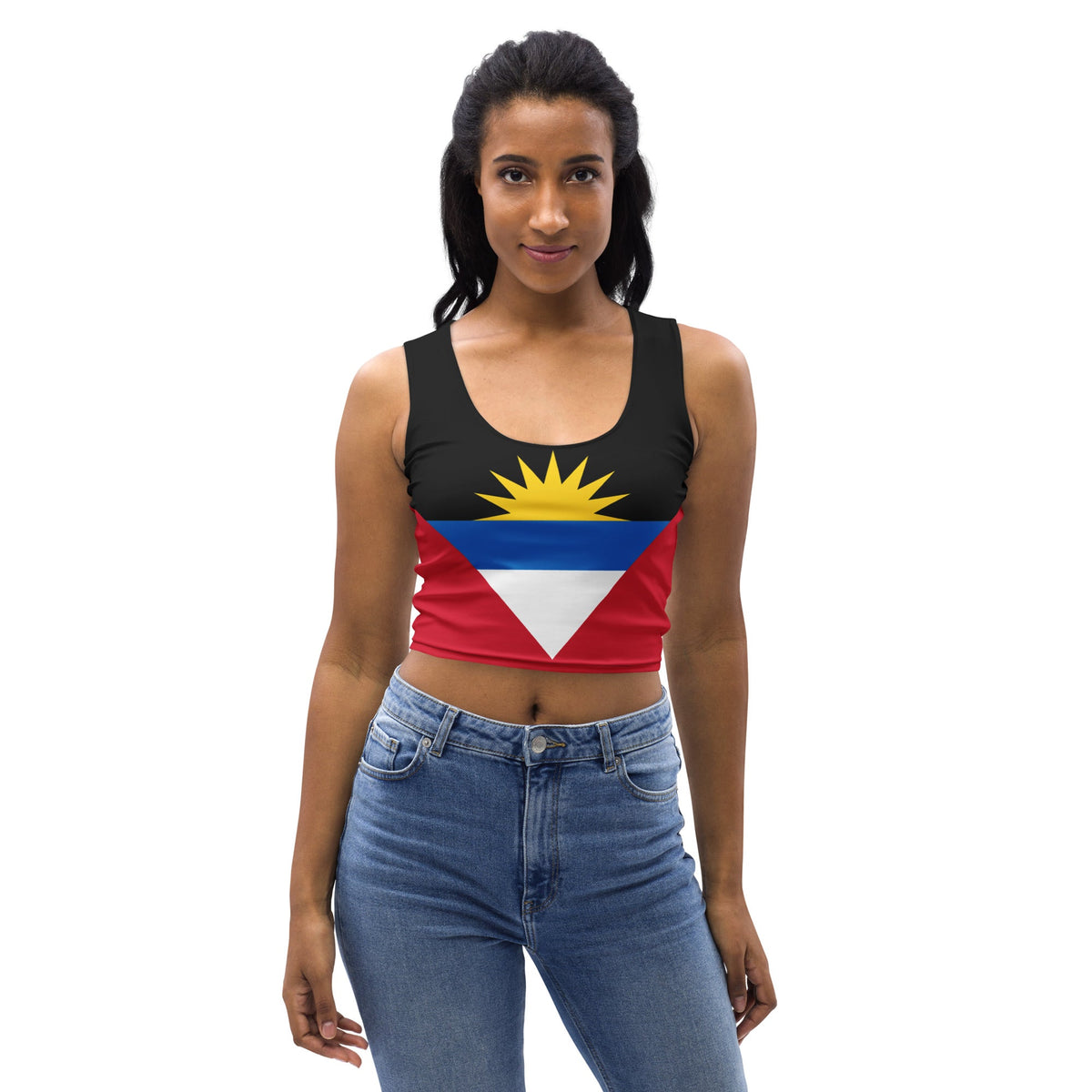 Antigua & Barbuda Flag Crop Top - Conscious Apparel Store