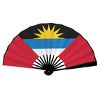 Antigua & Barbuda Flag Double-Sided Custom Folding Fan - Conscious Apparel Store