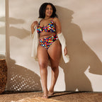 Antigua & Barbuda Flag high-waisted bikini - Conscious Apparel Store