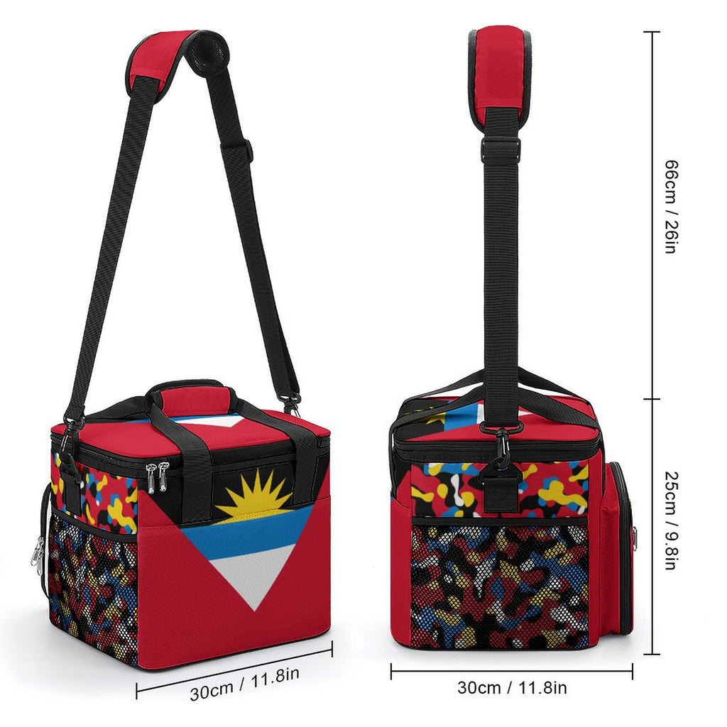 Antigua & Barbuda Flag Insulated Cooler Bag - Conscious Apparel Store