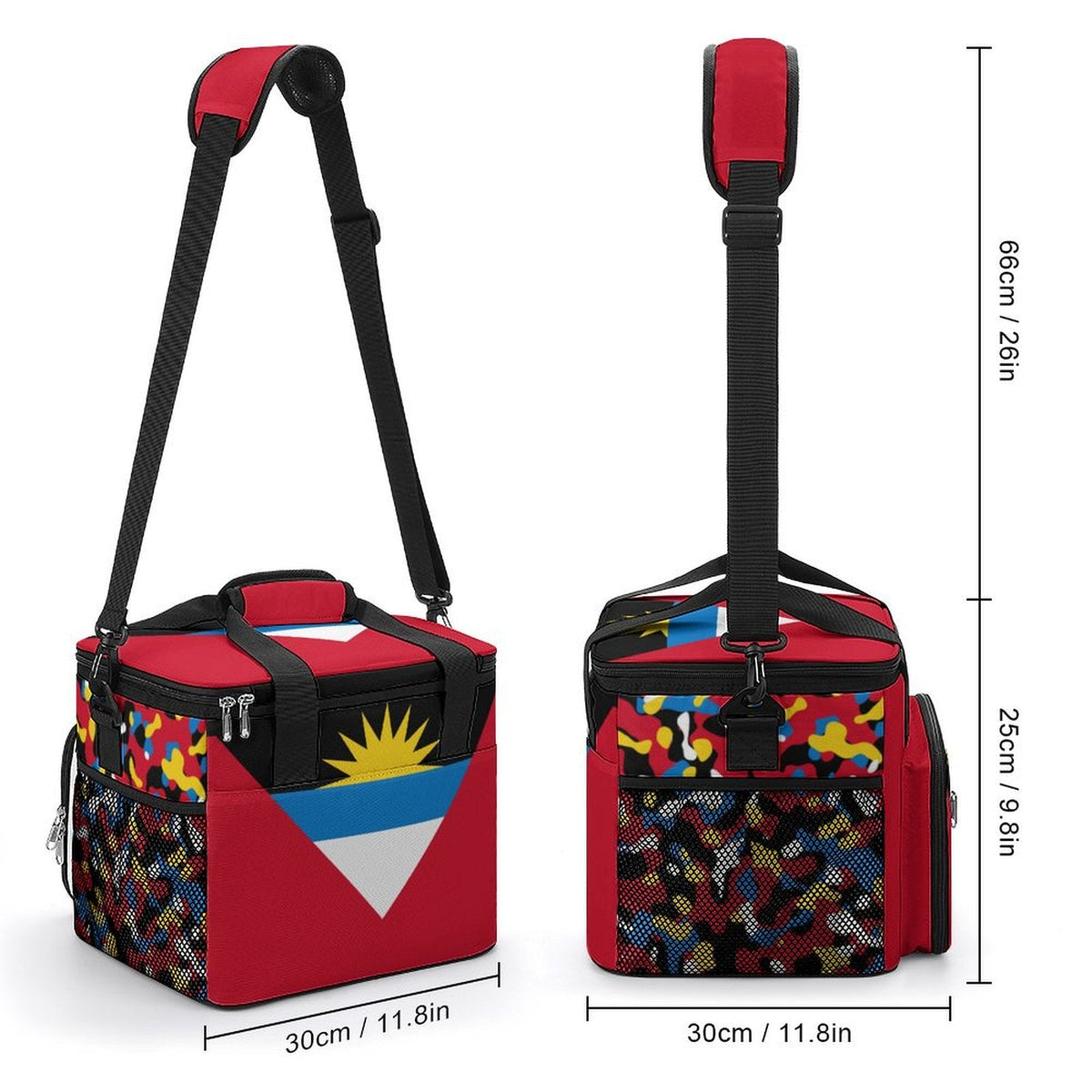 Antigua & Barbuda Flag Insulated Cooler Bag - Conscious Apparel Store